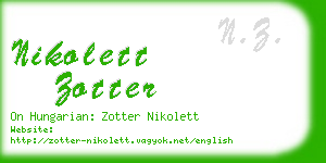 nikolett zotter business card